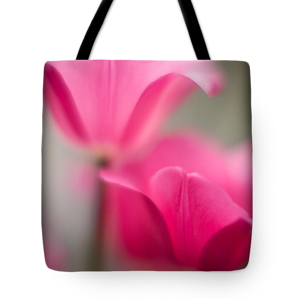 Tulip Tote Bag featuring the photograph Delicate Tulip Curves by Mike Reid