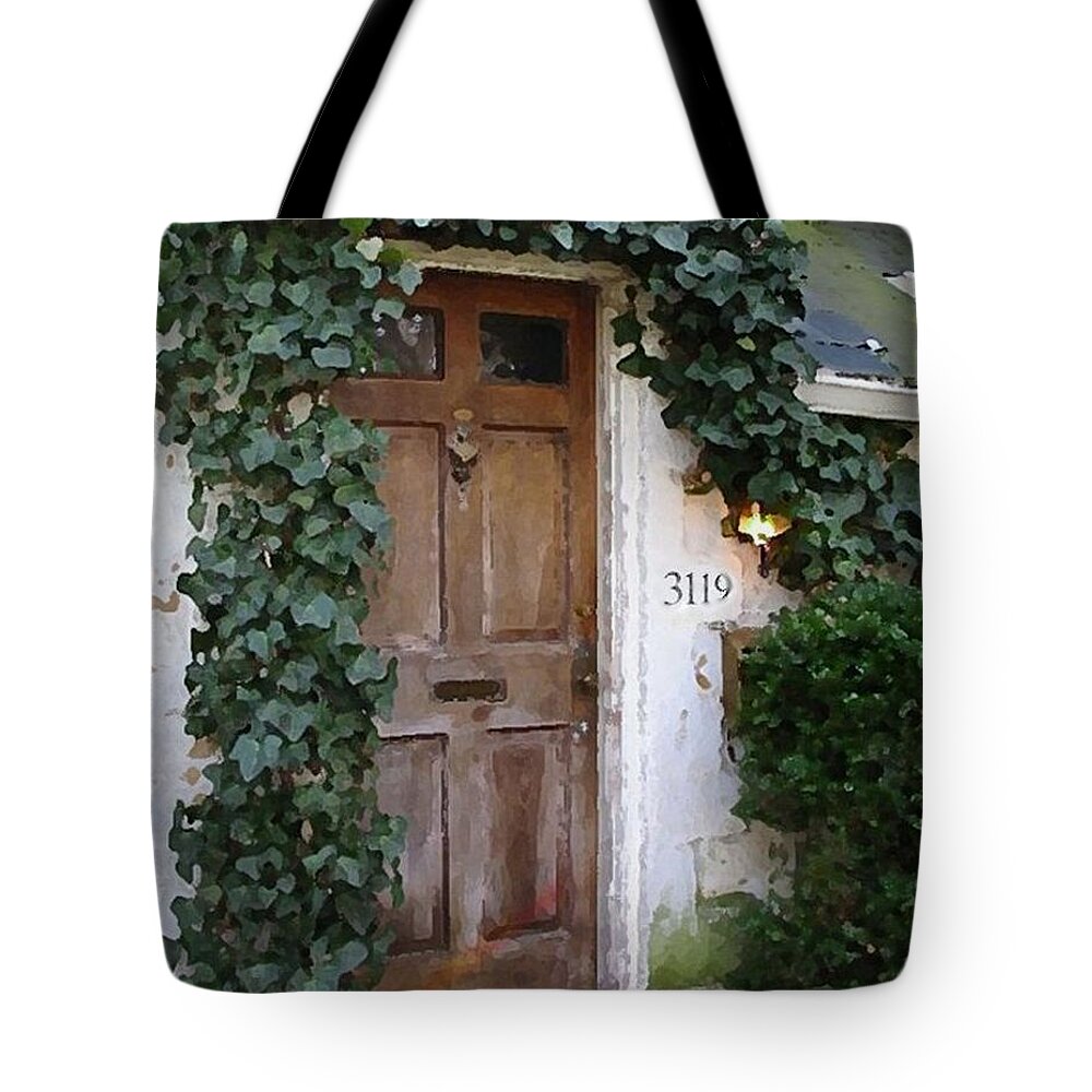 Alexandria Tote Bag featuring the digital art DelRay DoorWay by Lin Grosvenor