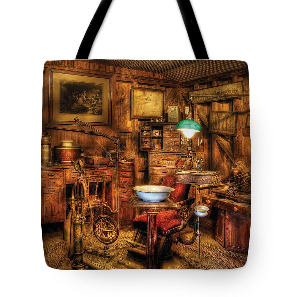 Dentist Tote Bag featuring the photograph Dentist - The Dentist Office by Mike Savad