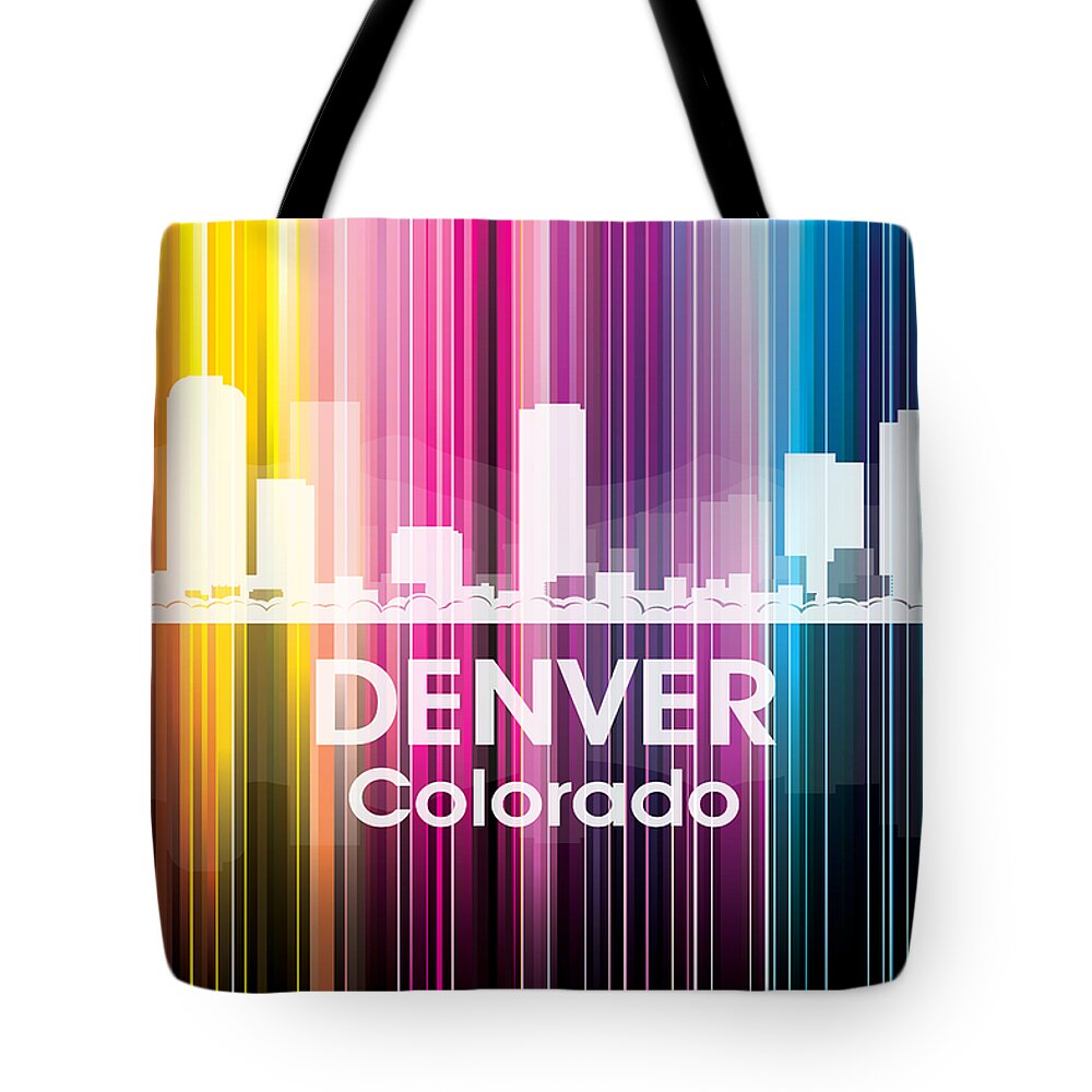 Denver Tote Bag featuring the digital art Denver CO 2 by Angelina Tamez