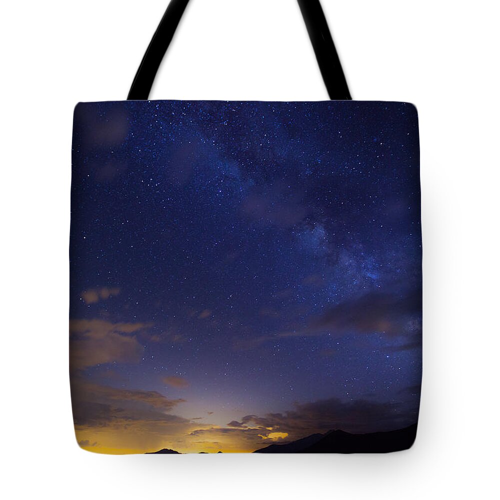 Milky Way Tote Bag featuring the photograph Denver's Milky Way by Darren White