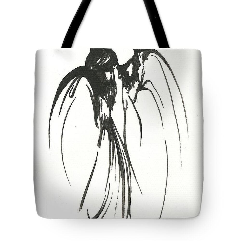 Dervish Tote Bag featuring the painting Dervish Whispers by Taiche Acrylic Art