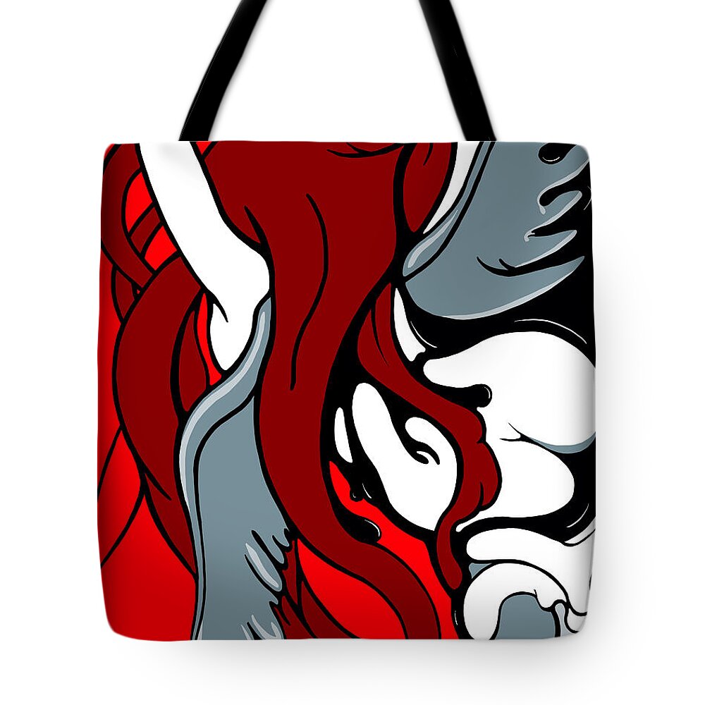 Angel Tote Bag featuring the digital art Descending by Craig Tilley