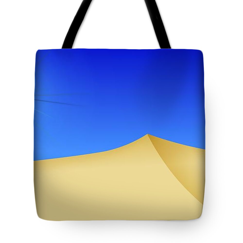 Sand Tote Bag featuring the digital art Dessert Sun by Henrik Lehnerer