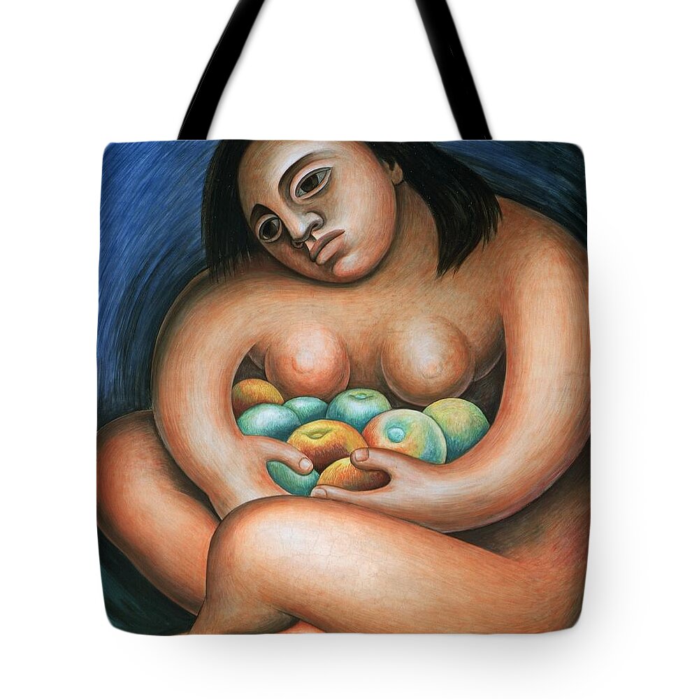 Diego Rivera Tote Bag featuring the painting Detroit Industry  Detail from the East Wall by Diego Rivera