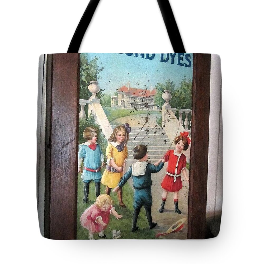 Diamond Tote Bag featuring the photograph Diamond Dyes - Antique by Susan Carella