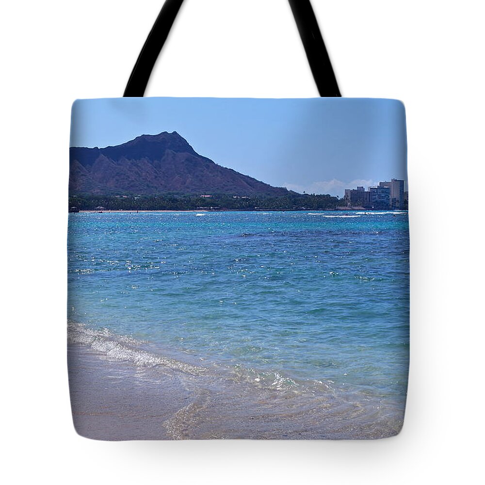 Seascape Tote Bag featuring the photograph Diamond Head Morning by Michele Myers