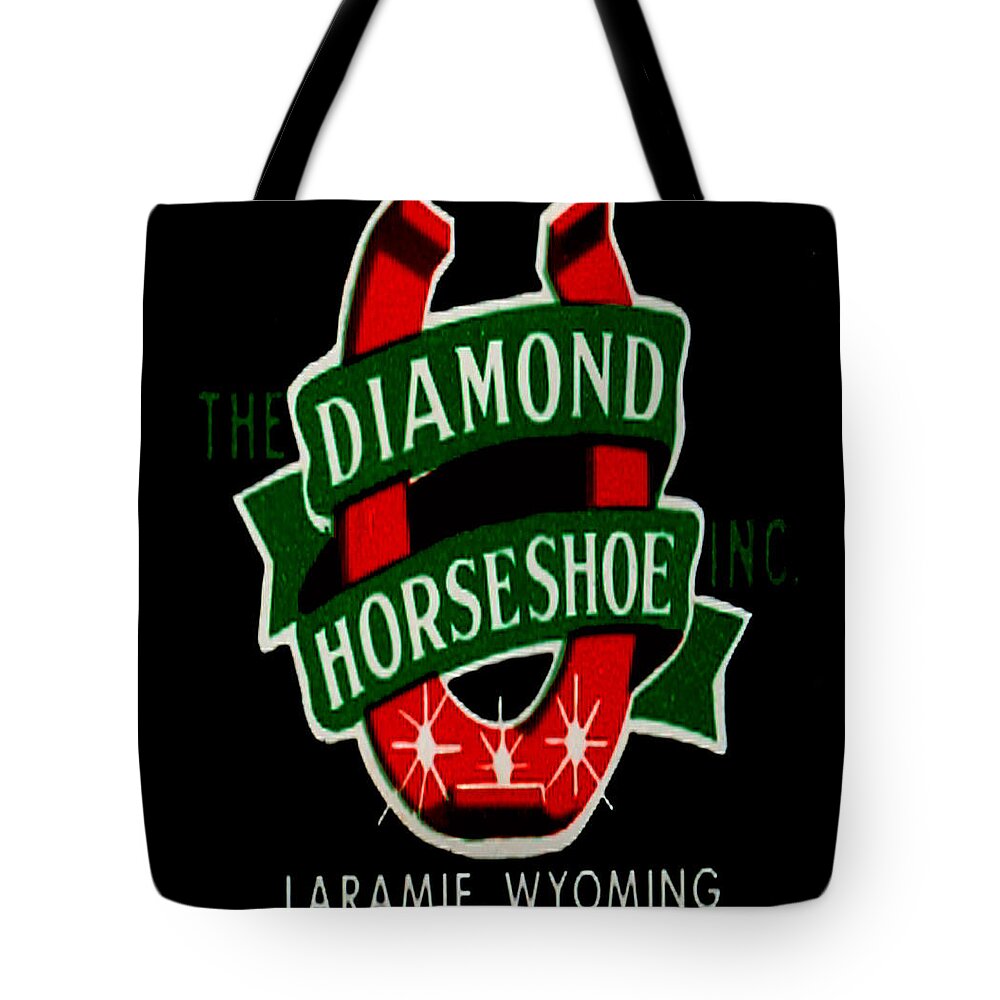 Diamond Horseshoe Tote Bag featuring the digital art Diamond Horseshoe by Cathy Anderson