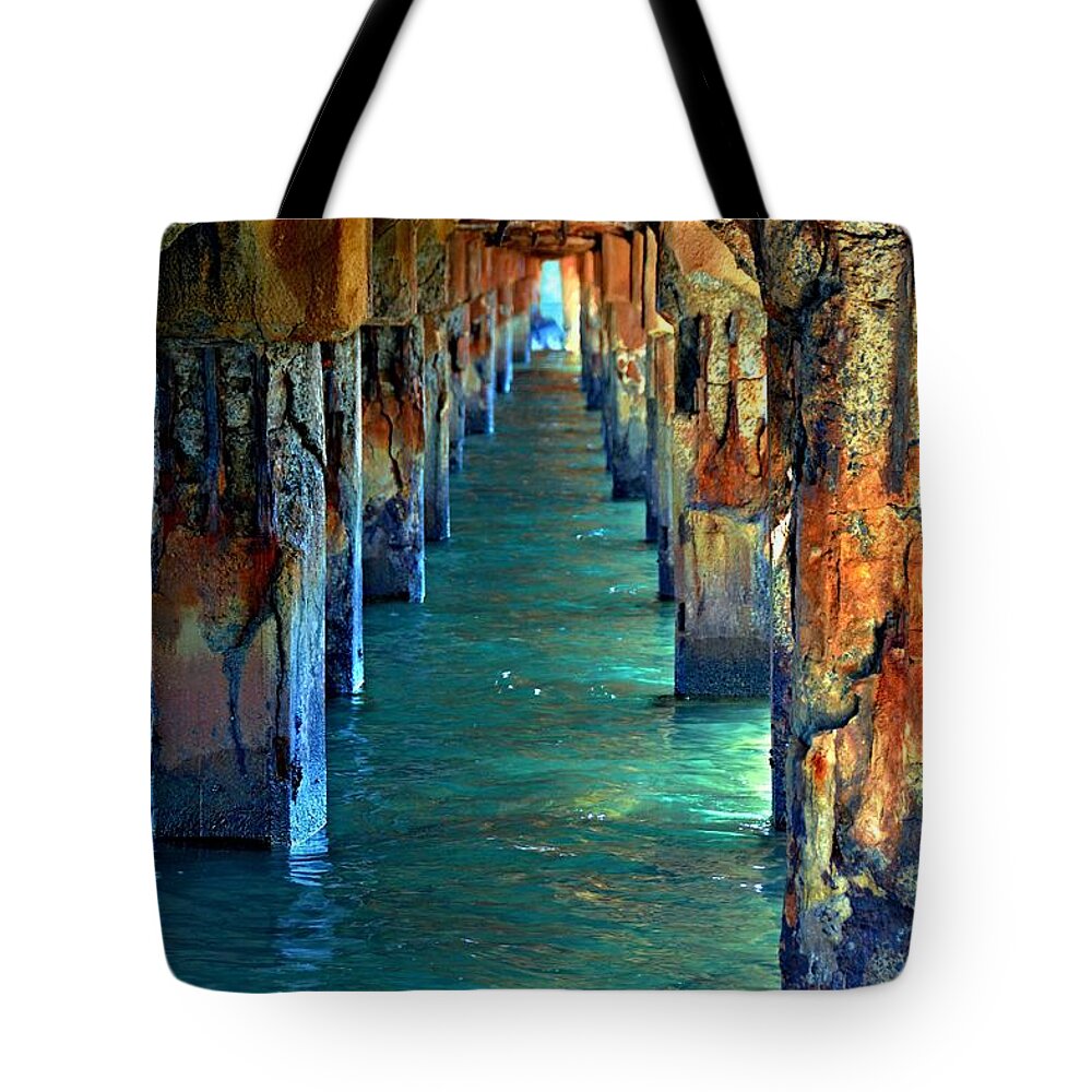 Dilapidated Dock Tote Bag featuring the photograph Dilapidated Dock by Patrick Witz