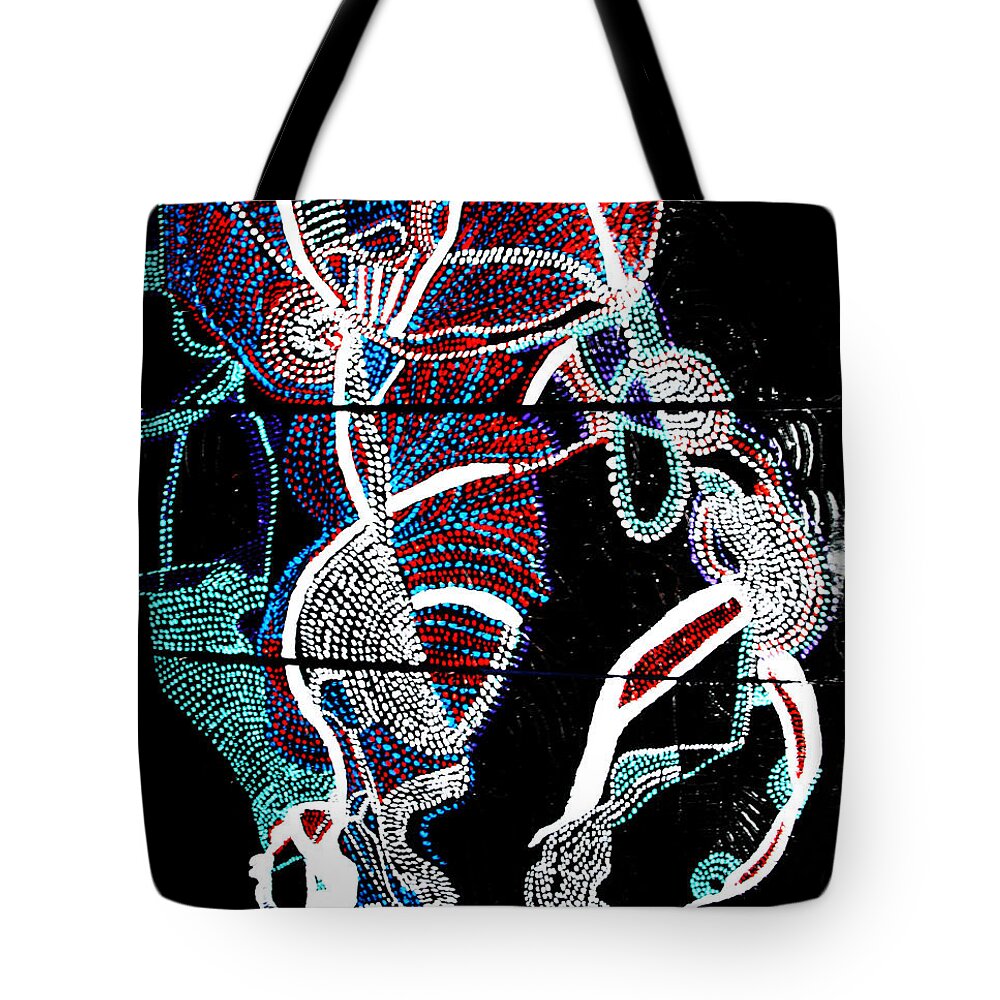Jesus Tote Bag featuring the painting Dinka by Gloria Ssali