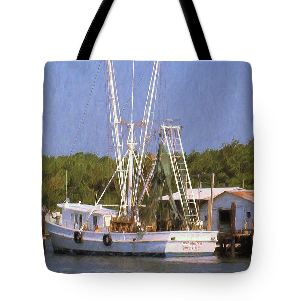 Dock Side Tote Bag featuring the digital art Dock Side by Richard Rizzo