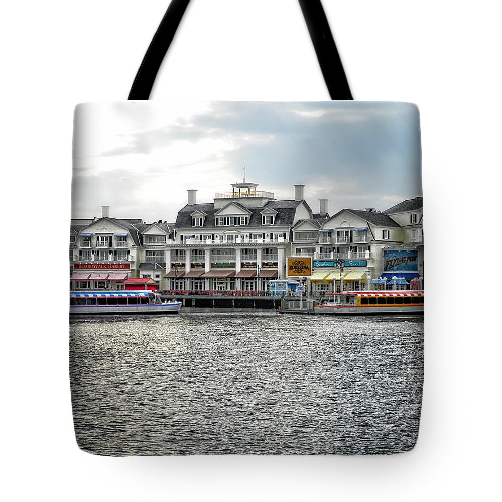 Boardwalk Tote Bag featuring the photograph Docking At The Boardwalk Walt Disney World by Thomas Woolworth