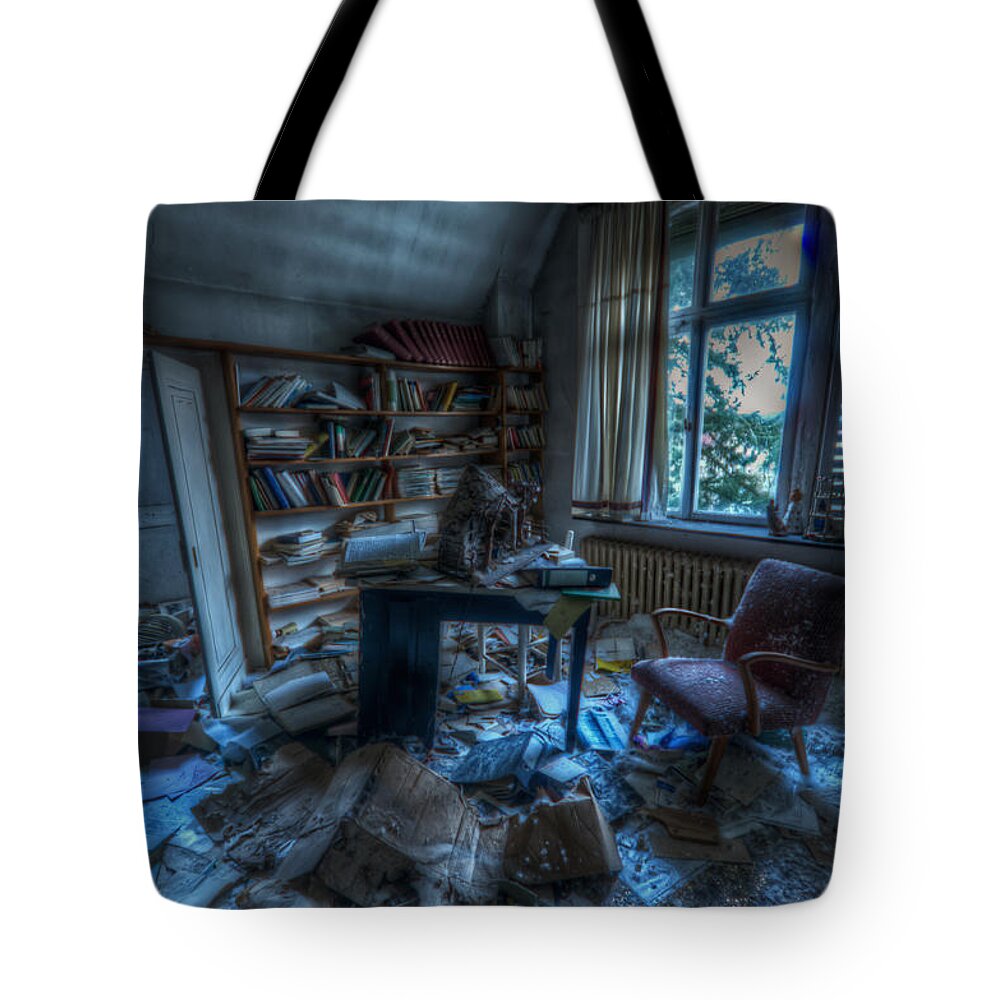 Old Tote Bag featuring the digital art Doctors library by Nathan Wright