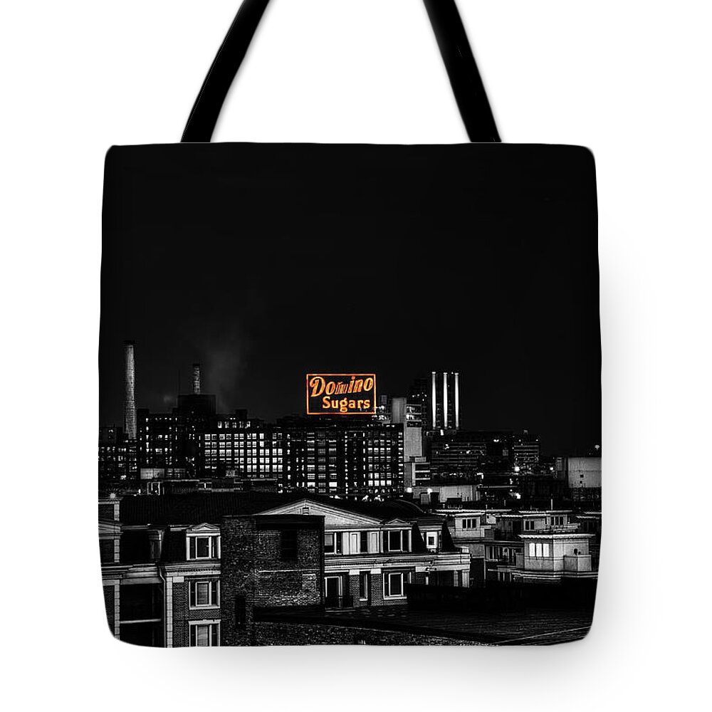 Landscape Tote Bag featuring the photograph Domino Sugar by Rob Dietrich
