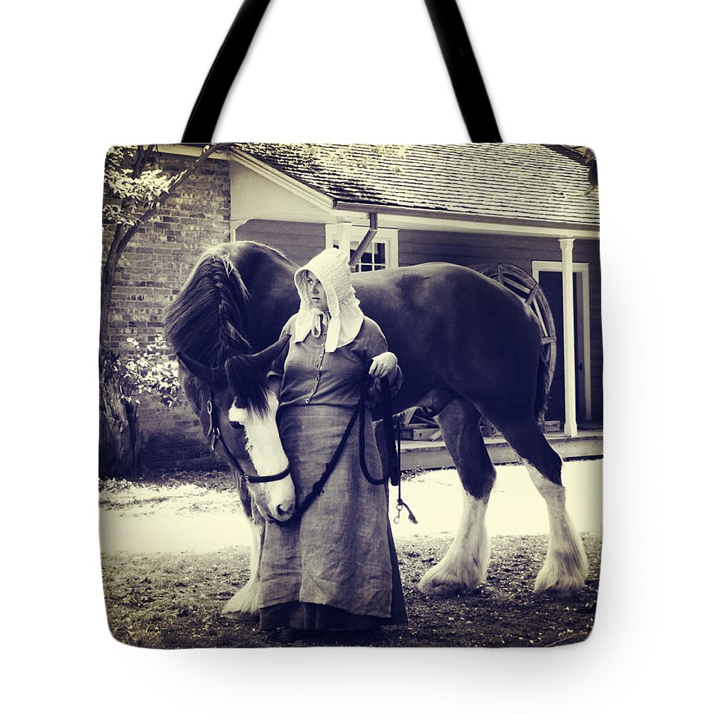 Horse Tote Bag featuring the photograph Don't Be Afraid I'm Here by Zinvolle Art
