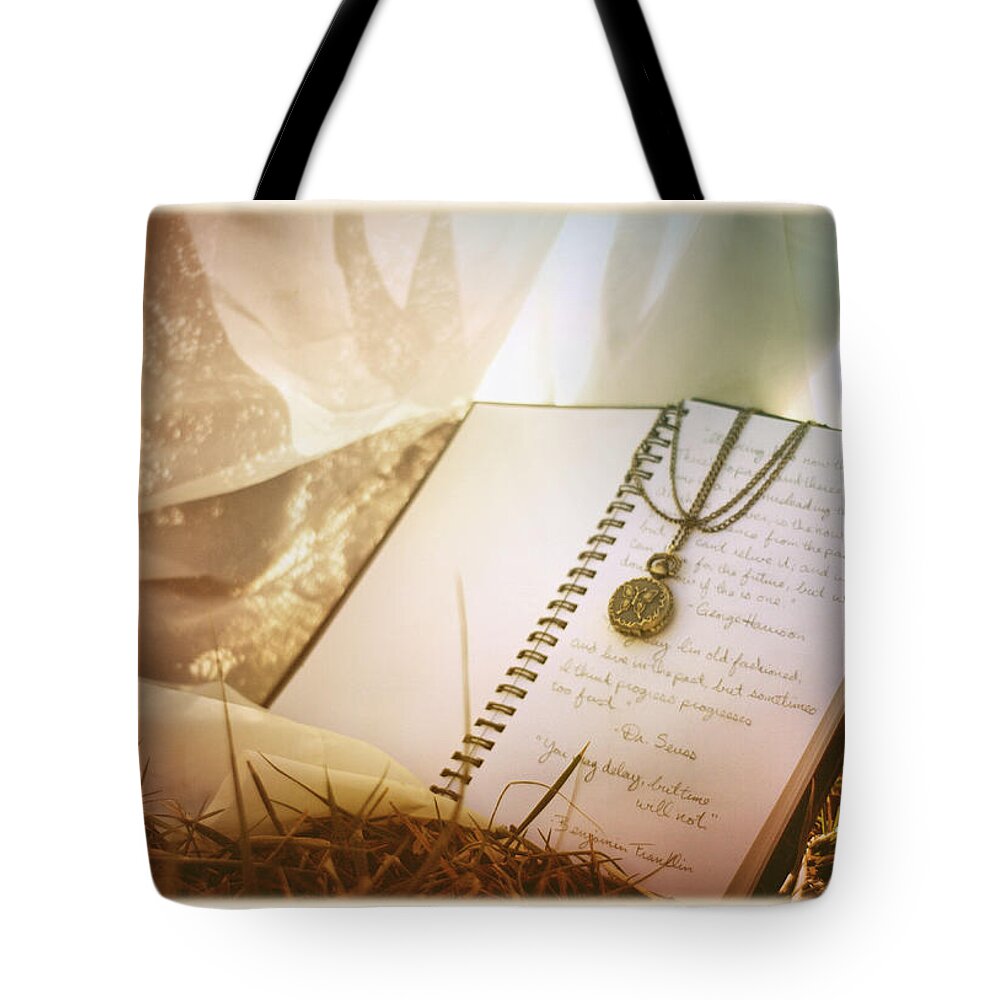 Diary Tote Bag featuring the photograph Don't Delay II by Stephanie Hollingsworth