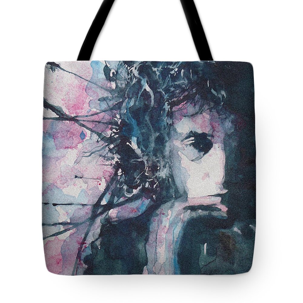 Bob Dylan Tote Bag featuring the painting Don't Think Twice It's Alright by Paul Lovering