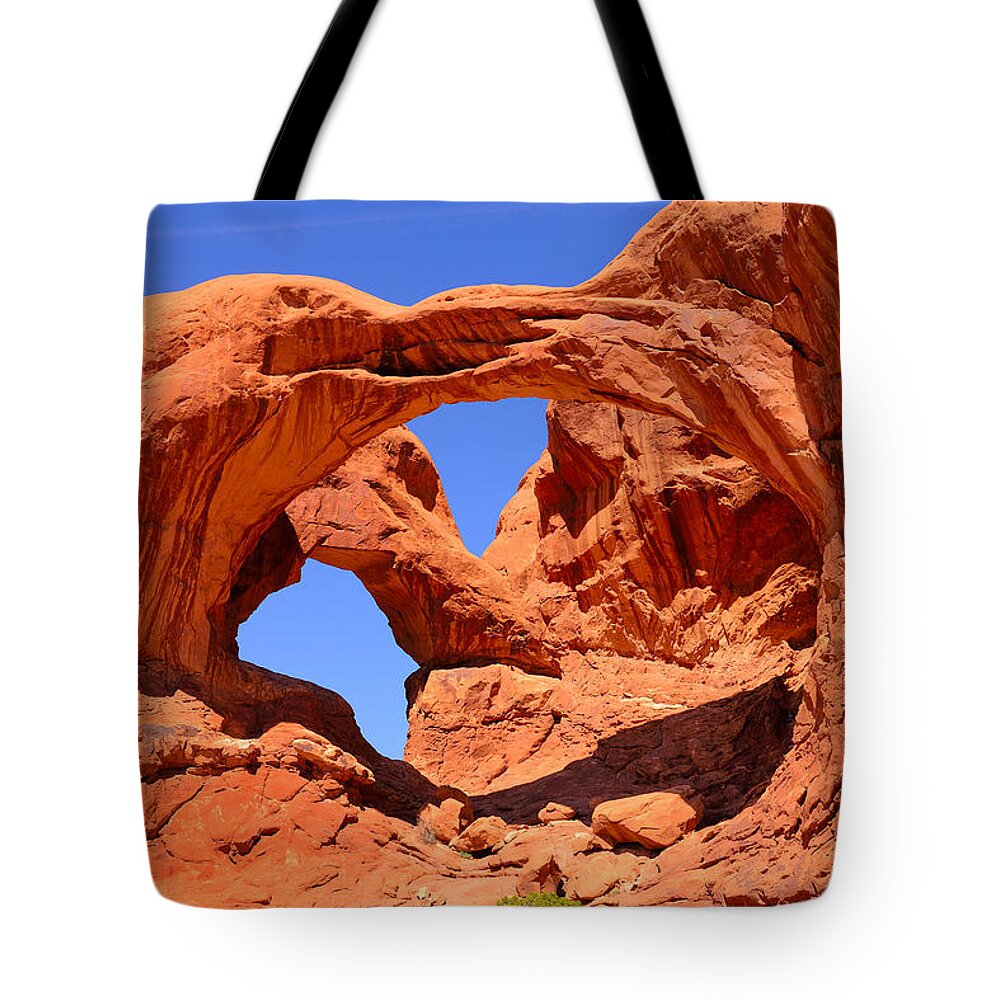 Double Arch Tote Bag featuring the photograph Double Arch by Greg Norrell