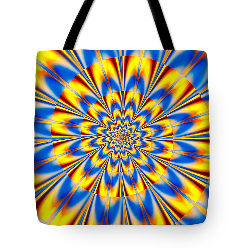 Vibrating Tote Bag featuring the mixed media Dr. Who's Spiral of Time by Gianni Sarcone