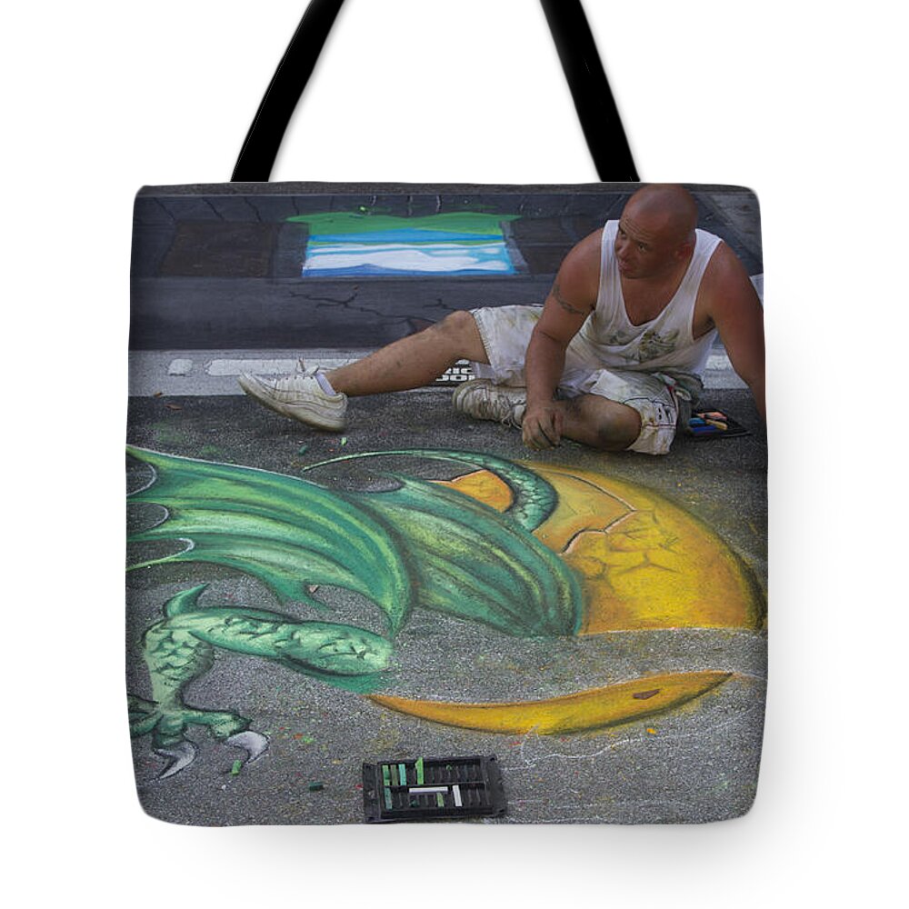 Dragon Tote Bag featuring the photograph Dragon by Debra and Dave Vanderlaan