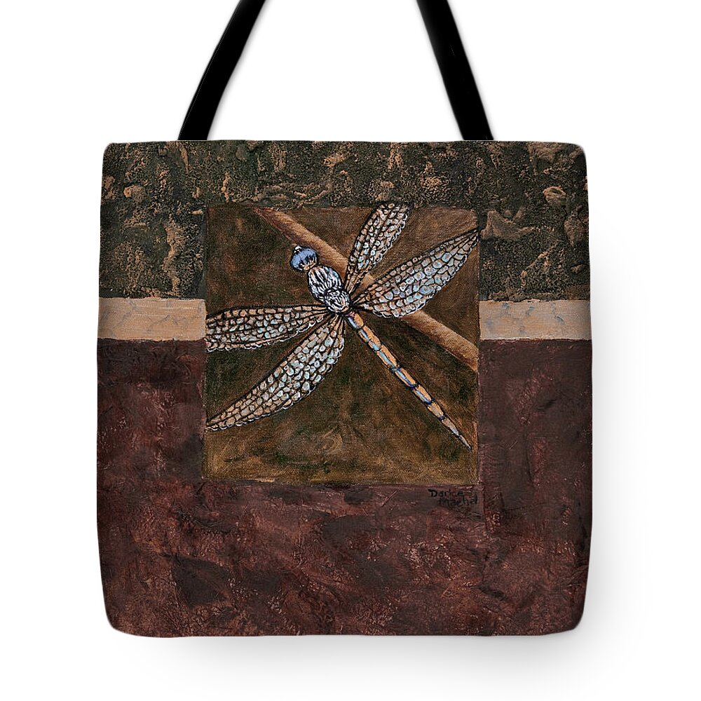 Dragonfly Tote Bag featuring the painting Dragonfly by Darice Machel McGuire