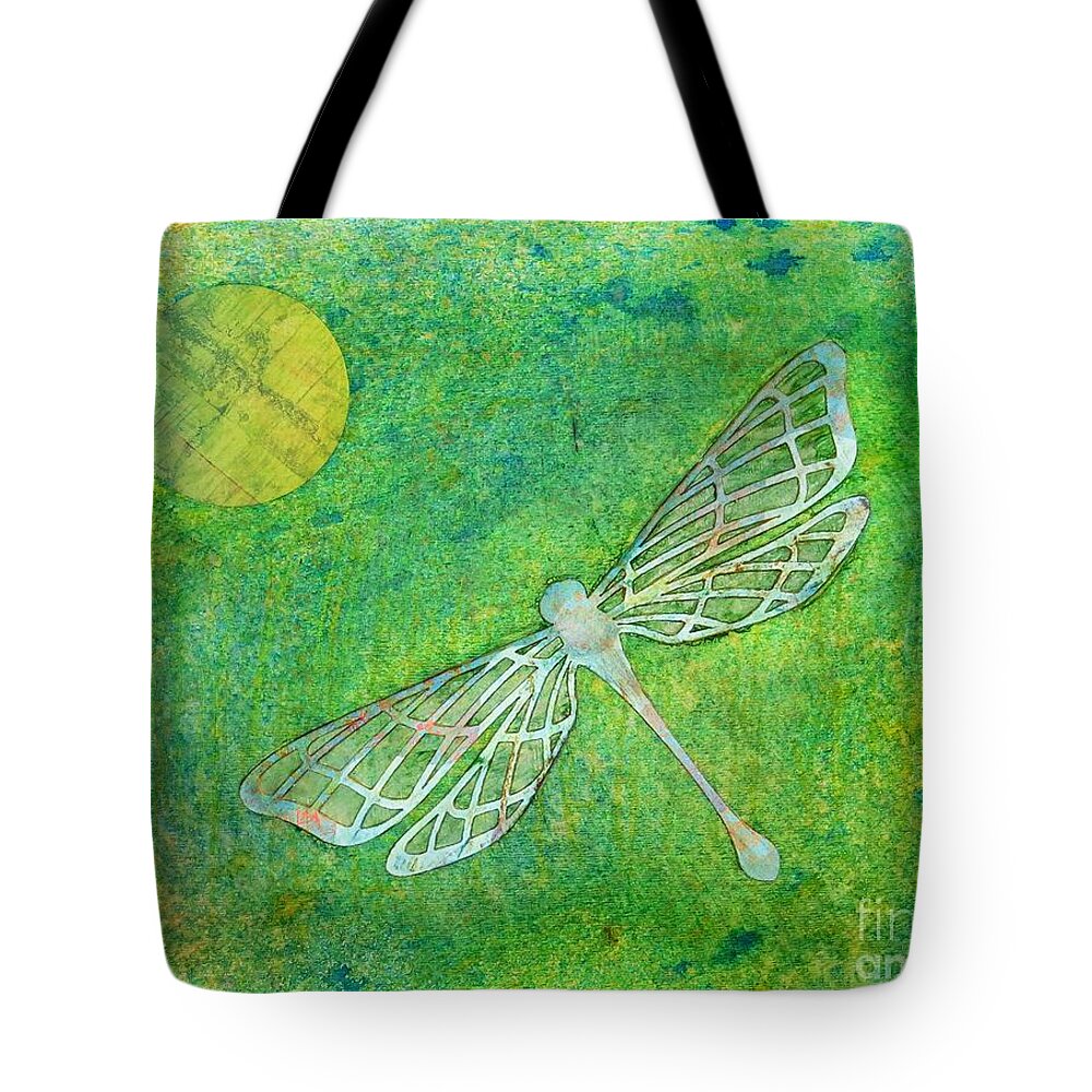 Dragonfly Tote Bag featuring the painting Dragonfly by Desiree Paquette