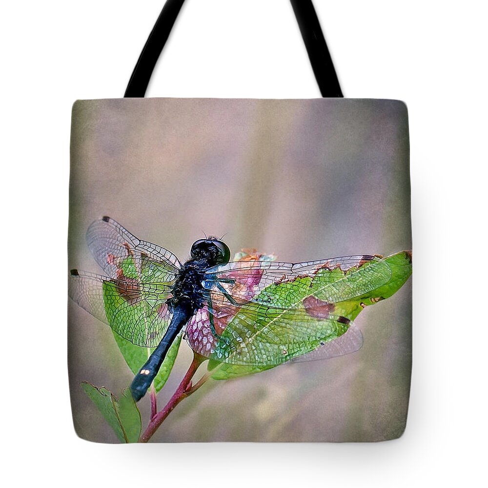 Dragonfly Tote Bag featuring the photograph Dragonfly by Gwen Gibson