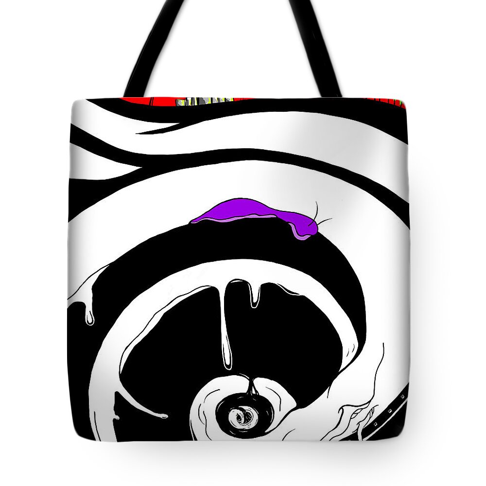 Caterpillar Tote Bag featuring the digital art Drained by Craig Tilley