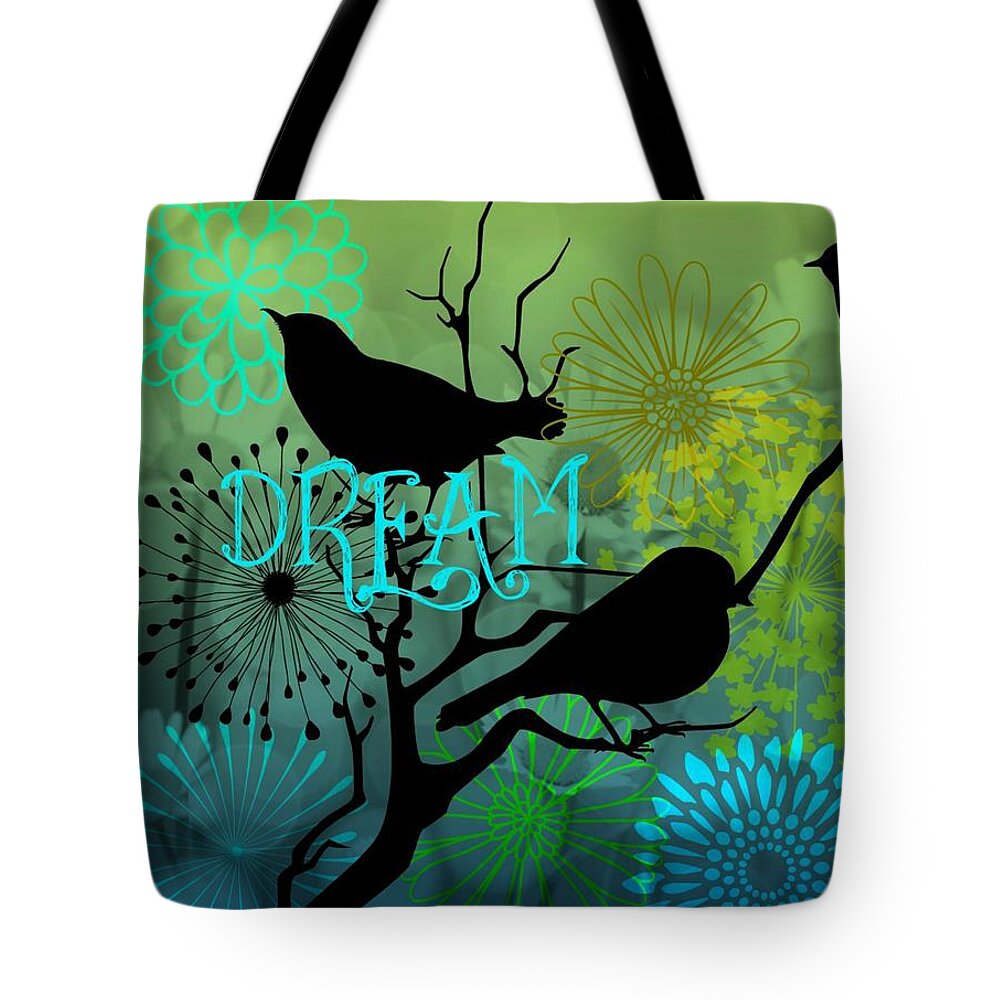 Birds Tote Bag featuring the digital art Dream by Alma Yamazaki