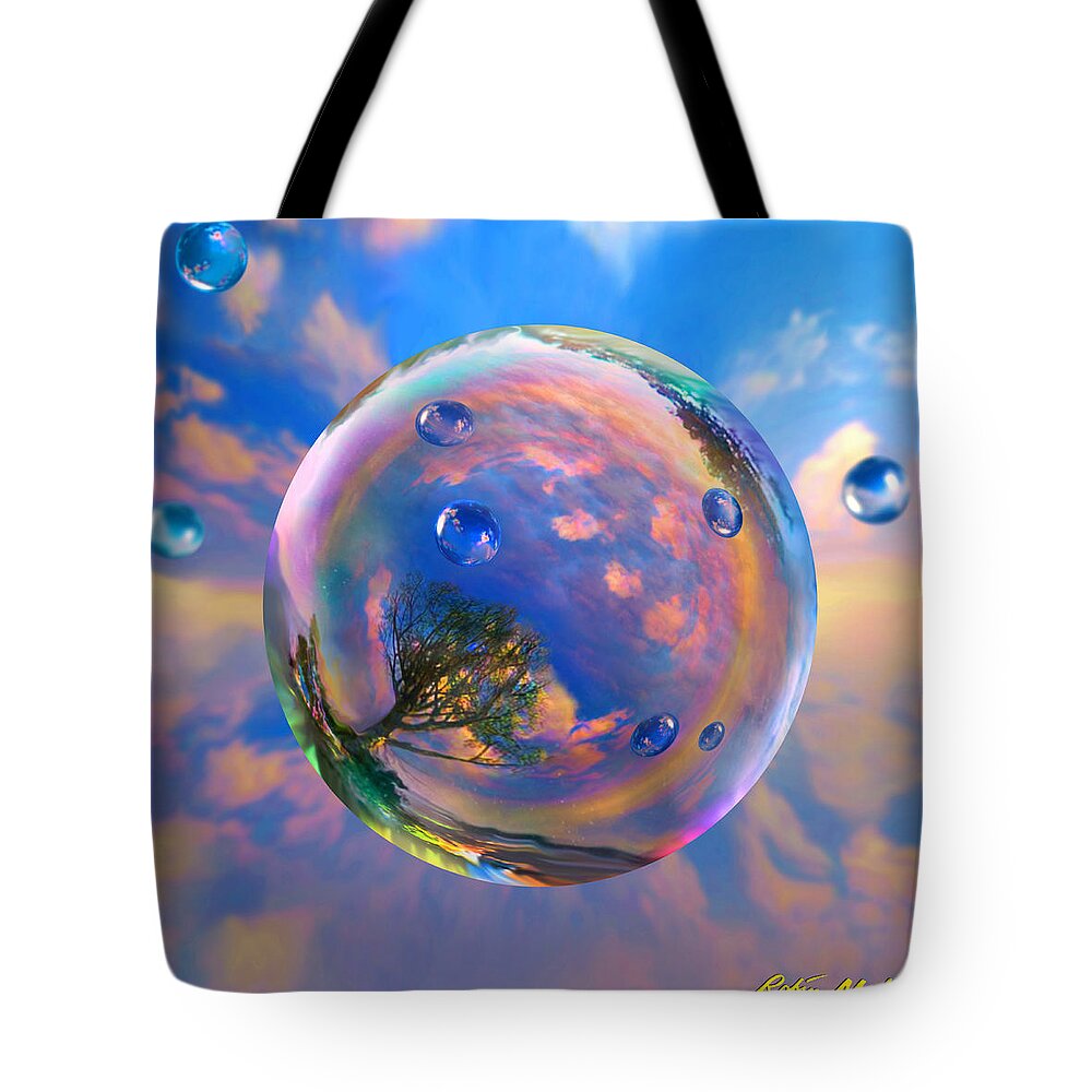 Dreamscape Tote Bag featuring the painting Dream Bubble by Robin Moline