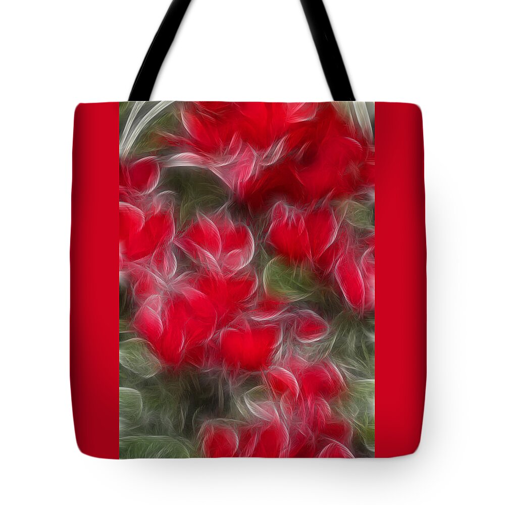 Red Tote Bag featuring the photograph Dream Red 5232 by Timothy Bischoff