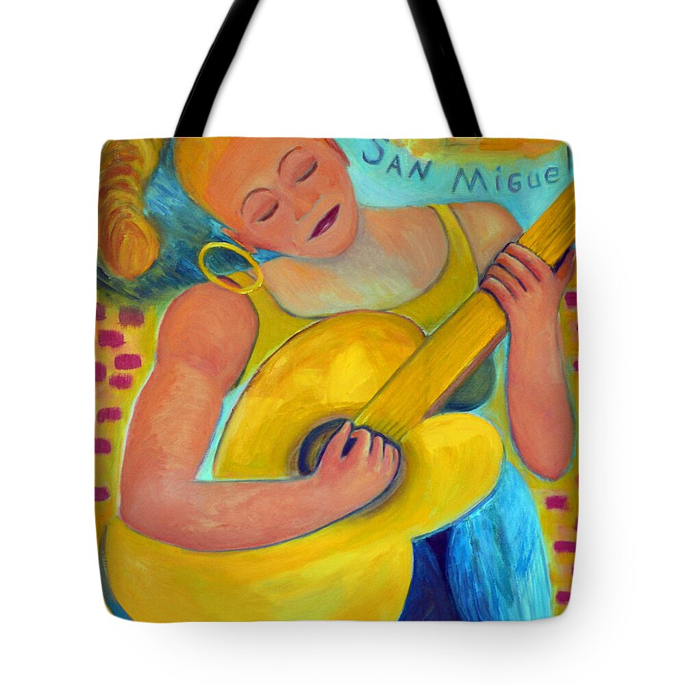 Oil Painting Tote Bag featuring the painting Dreaming of San Miguel by Karen E. Francis by Karen Francis