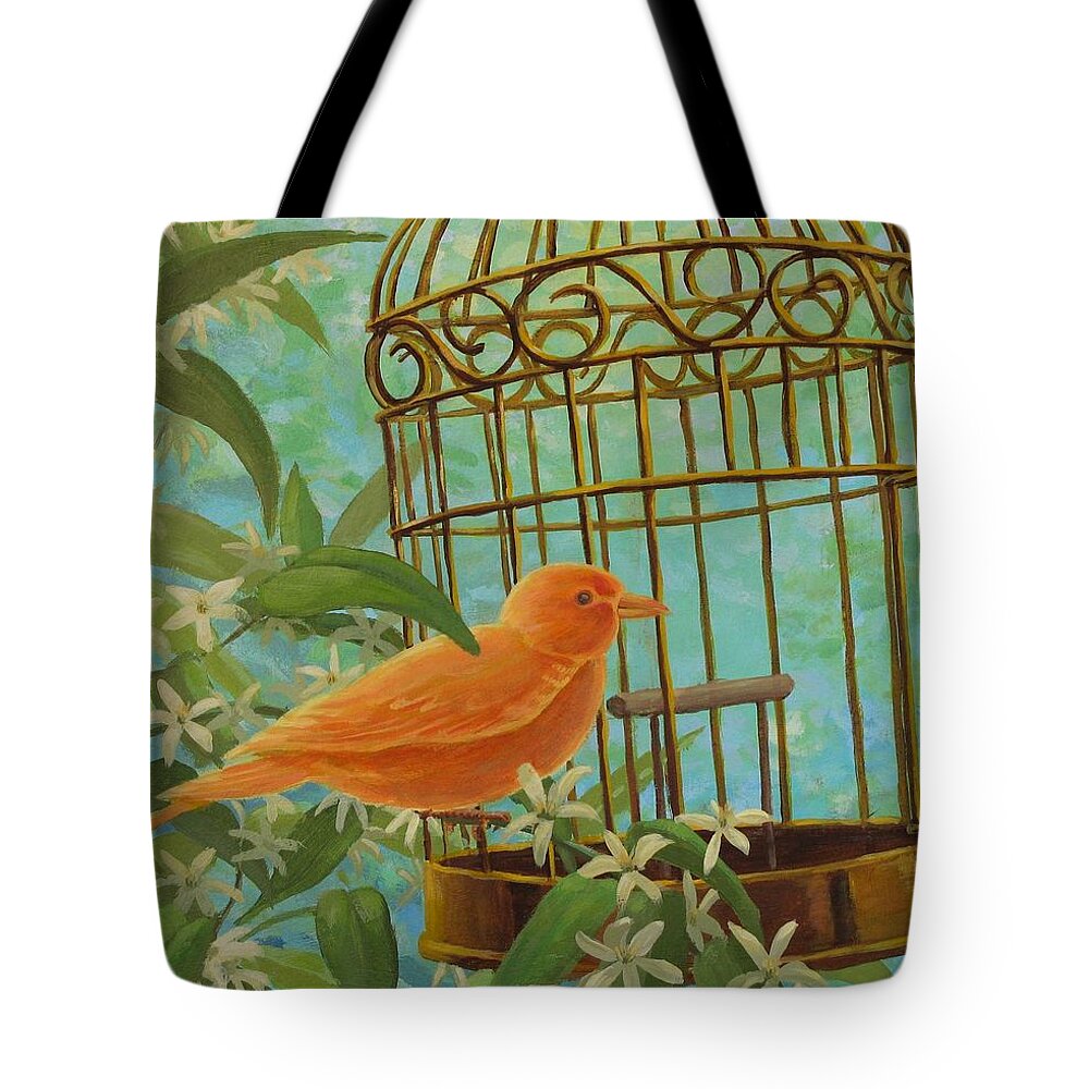 Canary Tote Bag featuring the painting Dreamsicle by Don Morgan