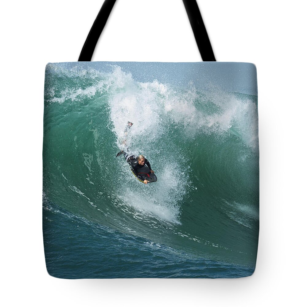 California Beach Tote Bag featuring the photograph Dropping in by Duncan Selby