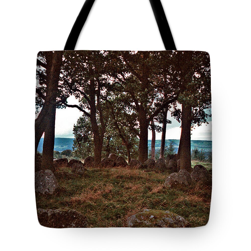 Stone Tote Bag featuring the photograph Druid Circle Inverness Scotland by Pete Klinger