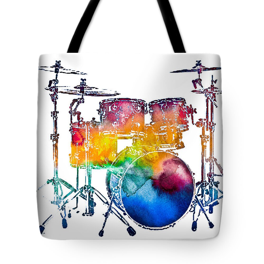 Drums Tote Bag featuring the photograph Drum Set by Athena Mckinzie