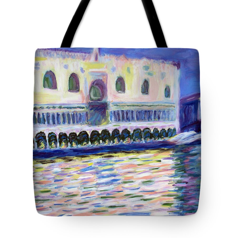 Impressionism Tote Bag featuring the painting Ducal Palace by Angelina Tamez