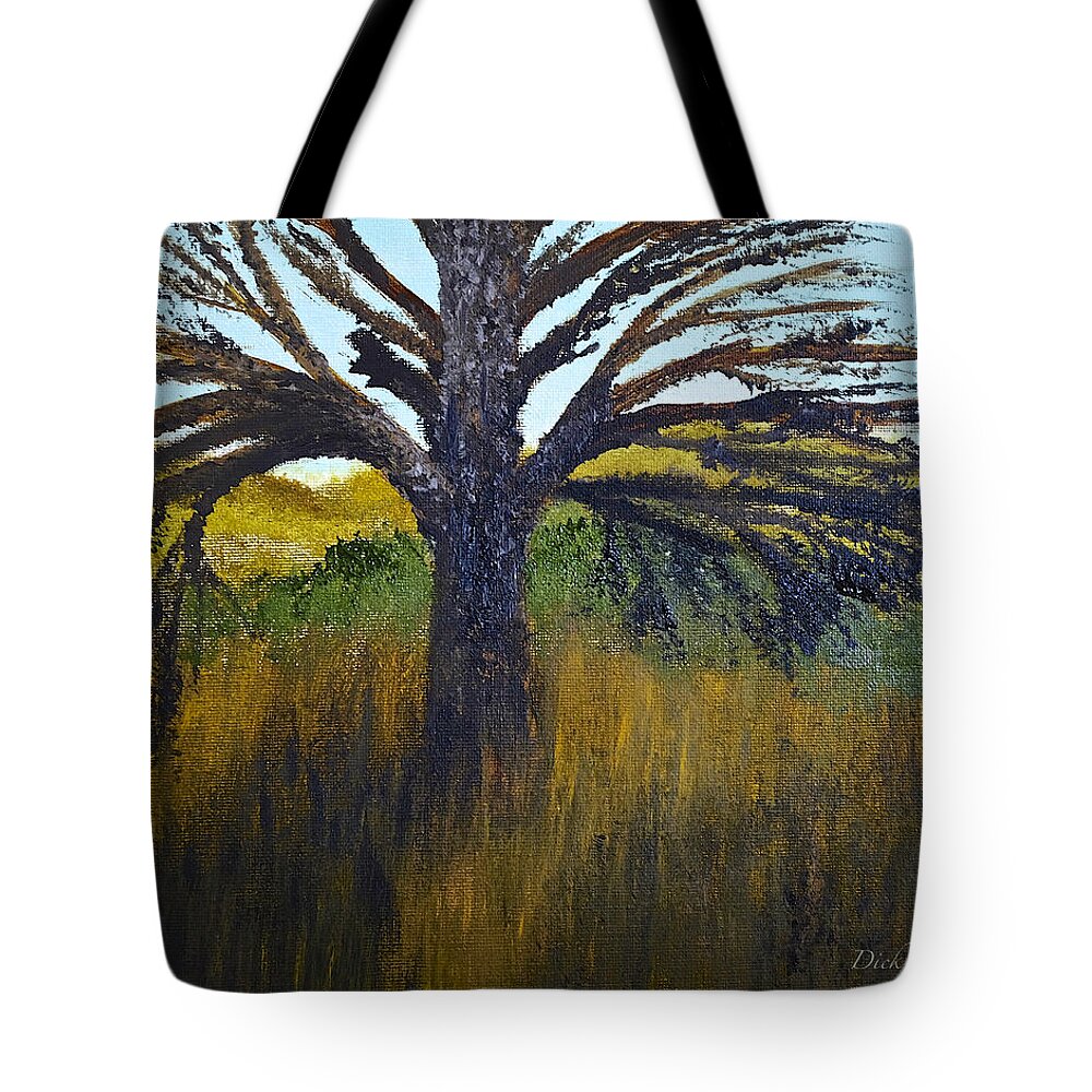 Tree Tote Bag featuring the painting Dune Tree by Dick Bourgault