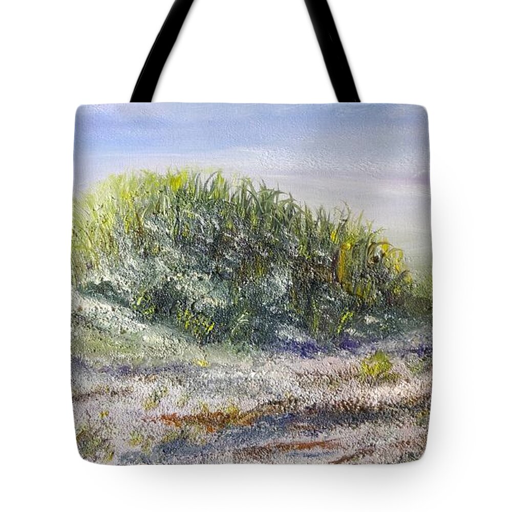 Beach Tote Bag featuring the painting Dunes by Marlyn Boyd