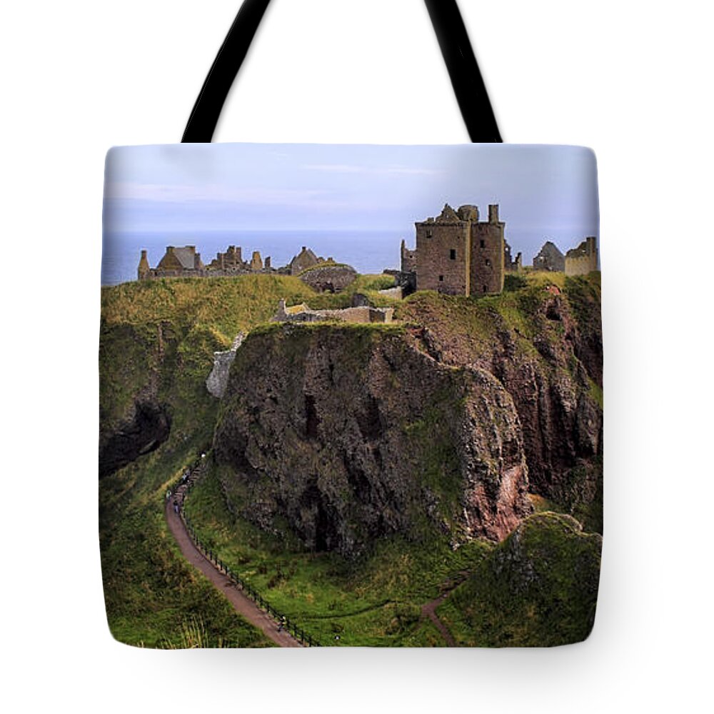 Scotland Tote Bag featuring the photograph Dunnottar Castle Panorama by Jason Politte