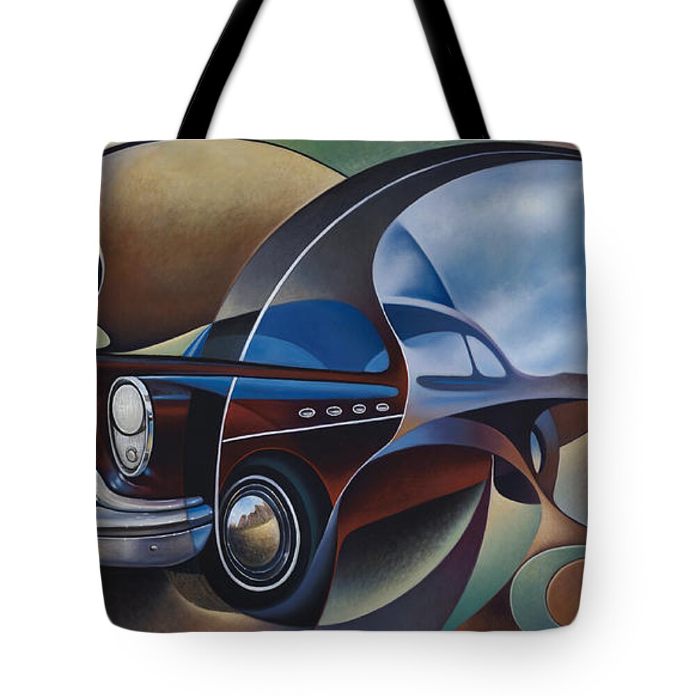 Route-66 Tote Bag featuring the painting Dynamic Route 66 by Ricardo Chavez-Mendez