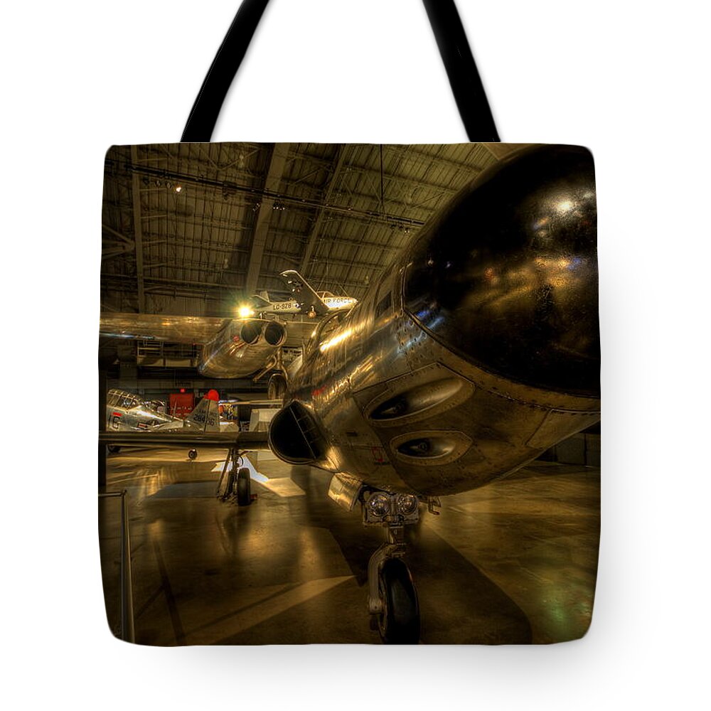 Early Jet Fighter Tote Bag featuring the photograph Early Jet Fighter by David Dufresne