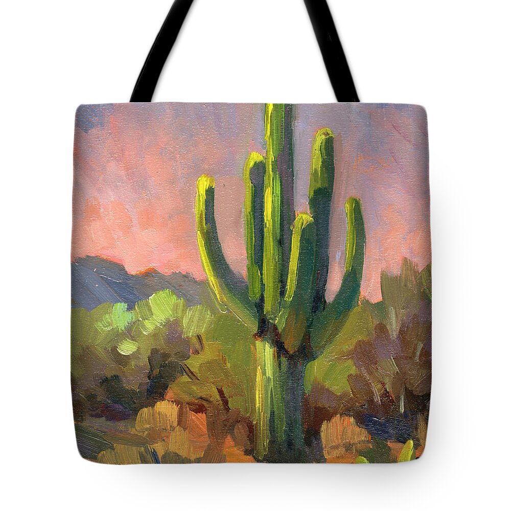 Early Light Tote Bag featuring the painting Early Light by Diane McClary