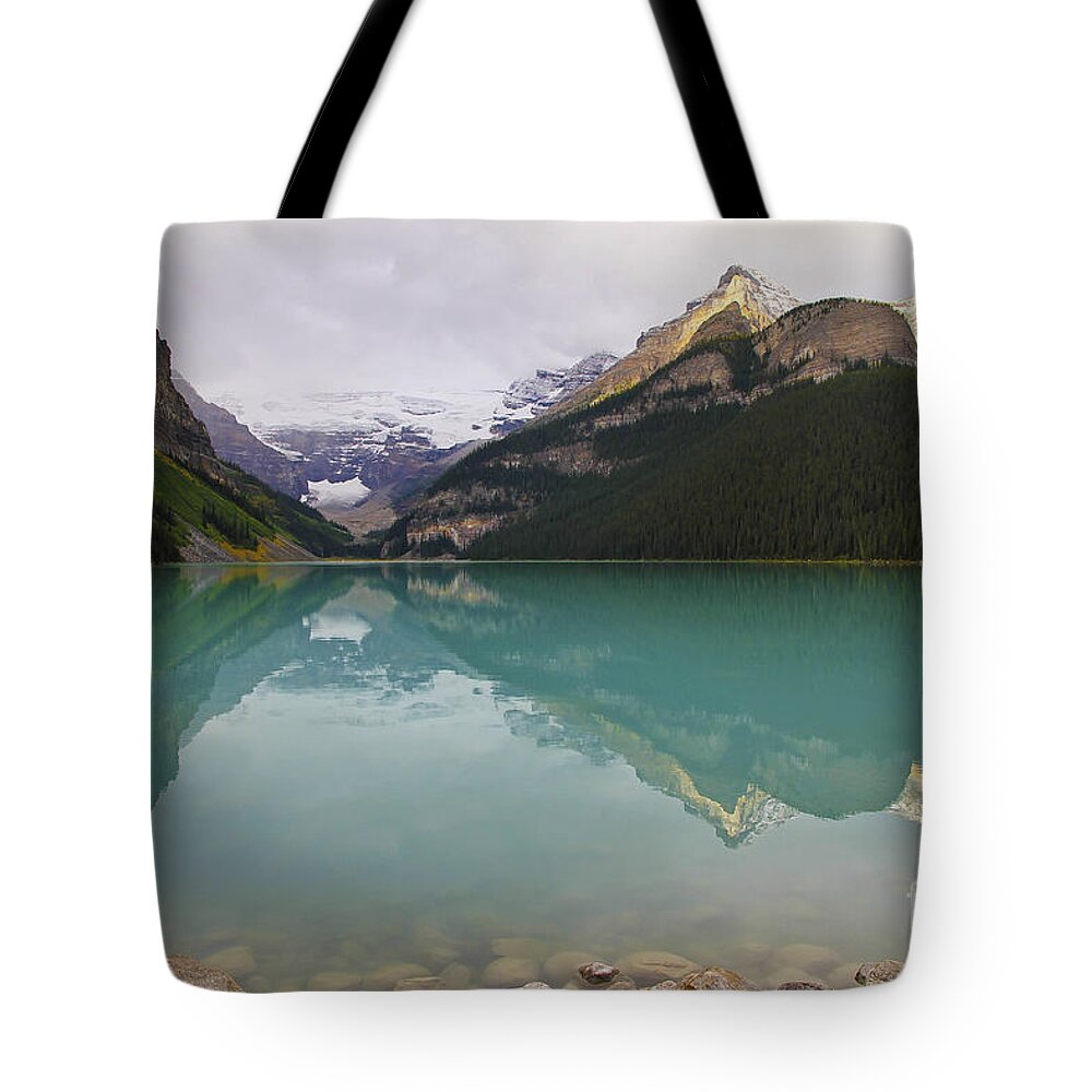 Lake Louise Tote Bag featuring the photograph Early Morning at Lake Louise by Teresa Zieba