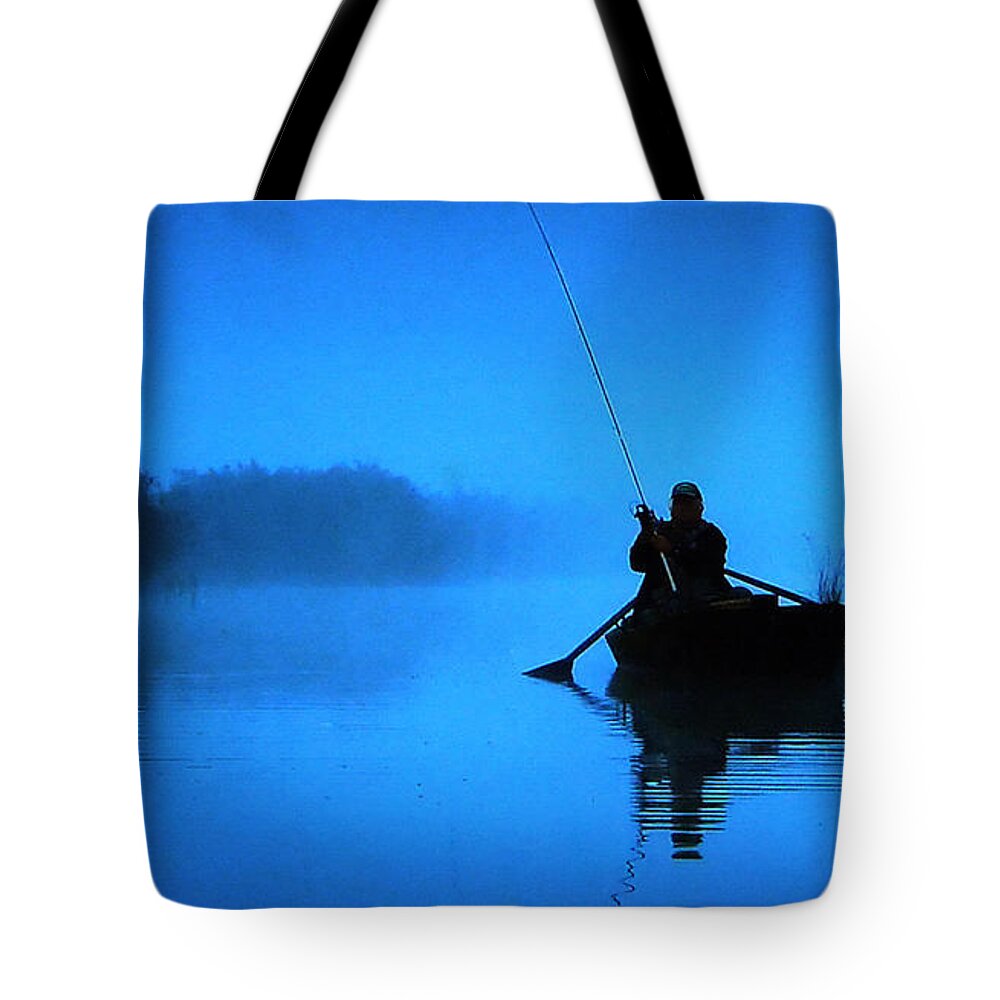 Colette Tote Bag featuring the photograph Early Morning Fishing by Colette V Hera Guggenheim