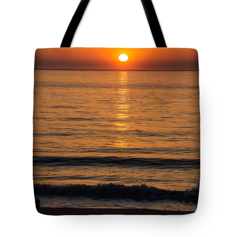 Atlantic Ocean Tote Bag featuring the photograph Early Morning Walk by Kathi Isserman