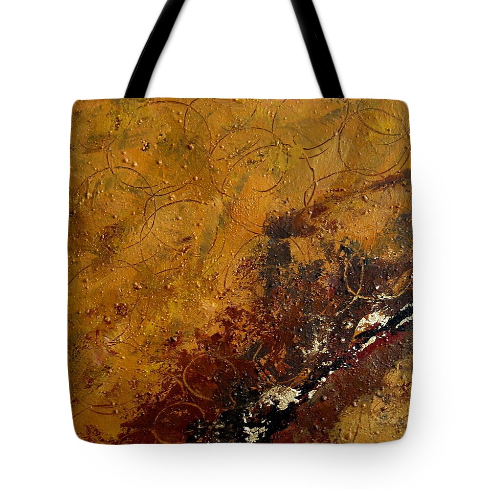 Earth Tote Bag featuring the painting Earth Abstract Two by Lance Headlee