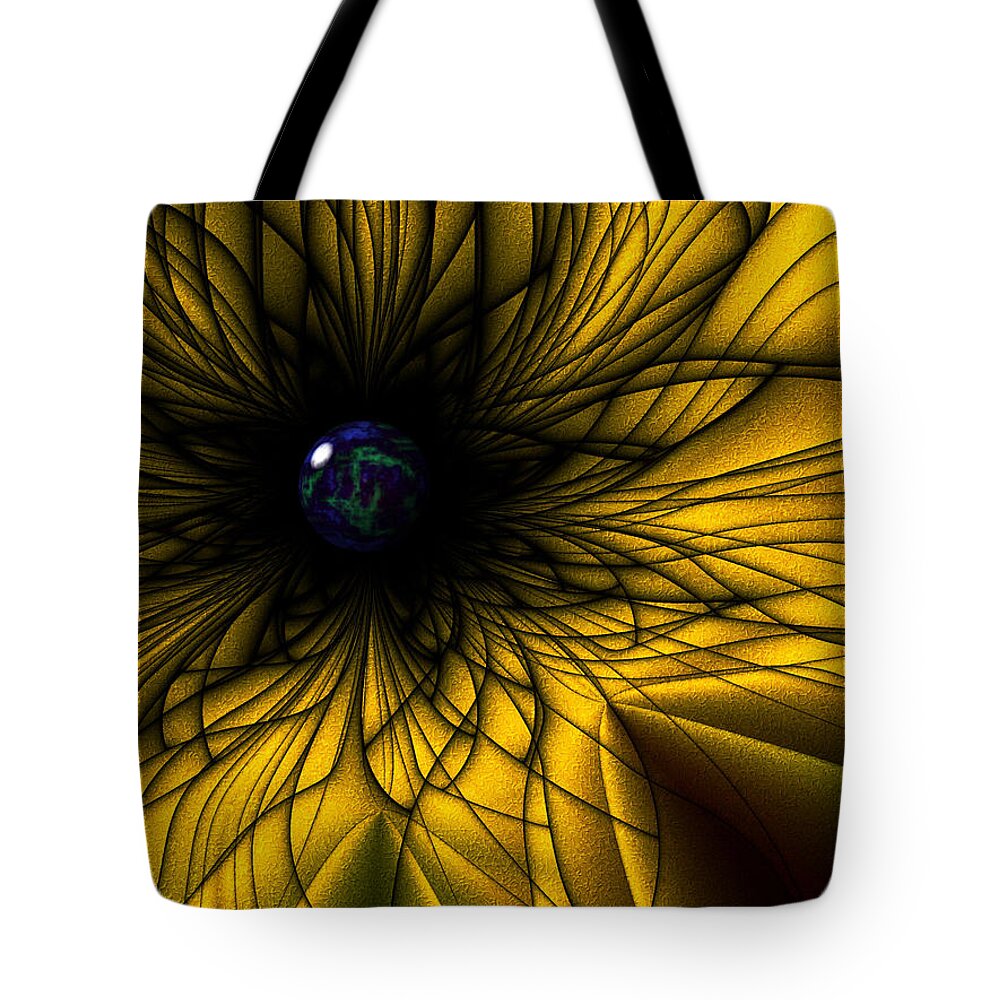 Earth Flower Tote Bag featuring the digital art Earth Flower by Kiki Art