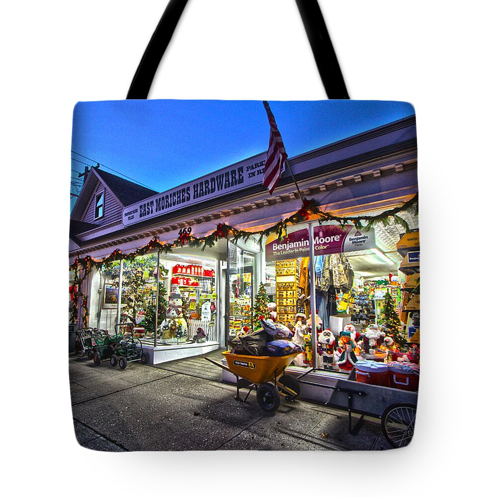 East Moriches Hardware Tote Bag featuring the photograph East Moriches Hardware by Robert Seifert