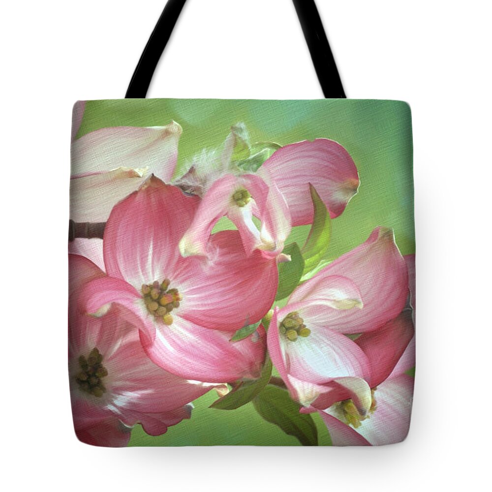 Digital Painting Tote Bag featuring the painting Eastern Dogwood II by Beve Brown-Clark Photography